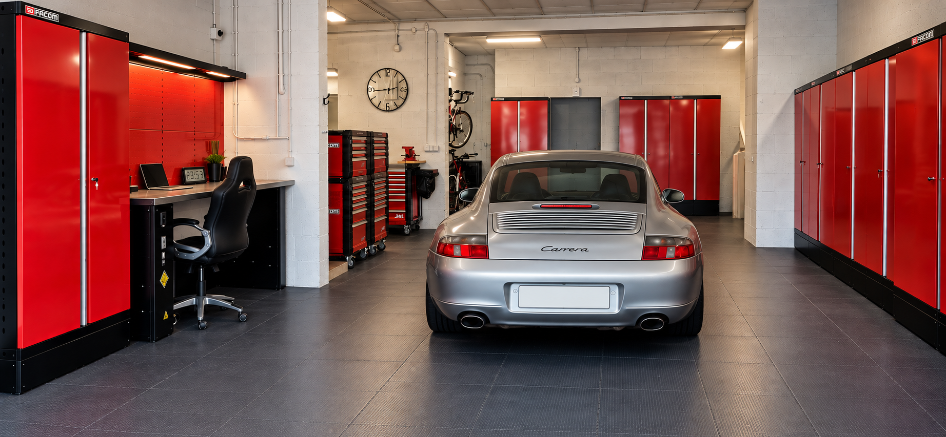 Garage témoin Garage Ingénierie avec Porsche 996.